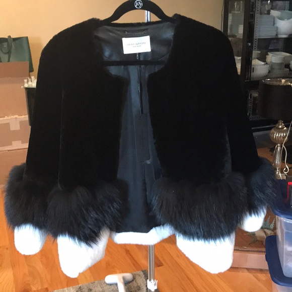 HALSTON HERITAGE Real Fur Lamb Fox Rabbit - Picture 4 of 8